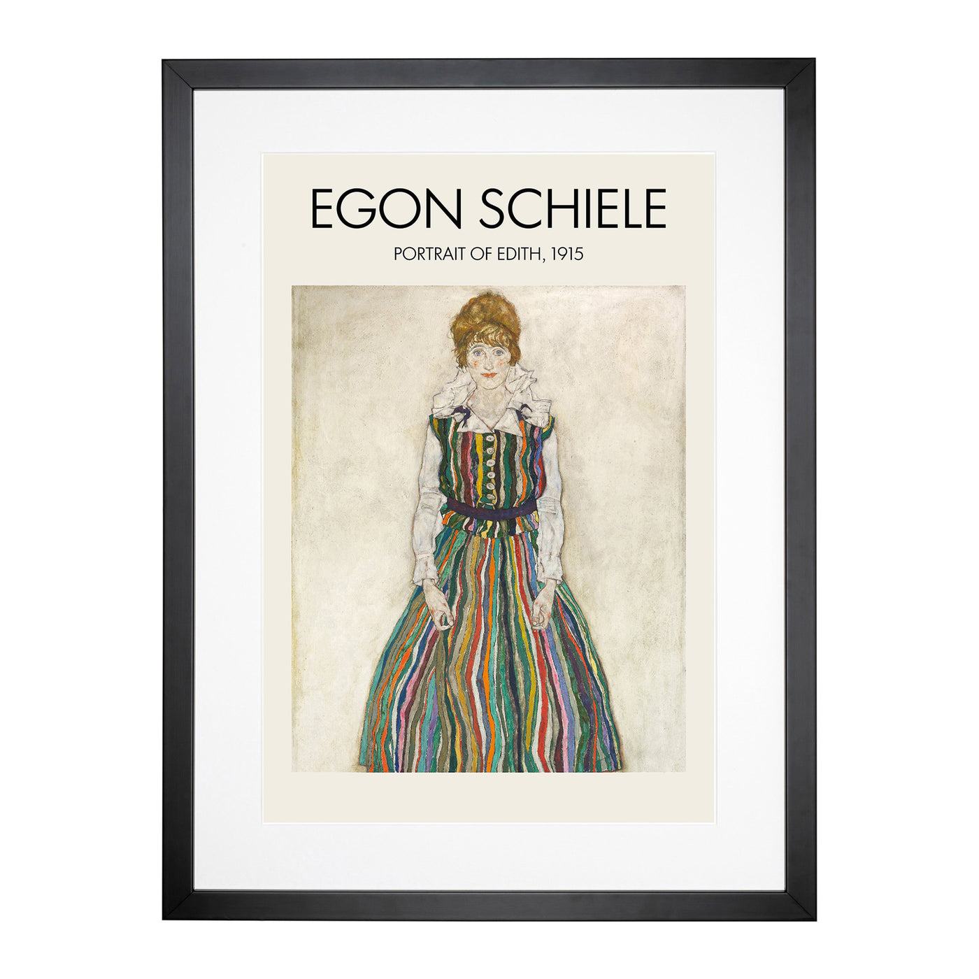 Portrait Of Edith Print By Egon Schiele Framed Print Main Image