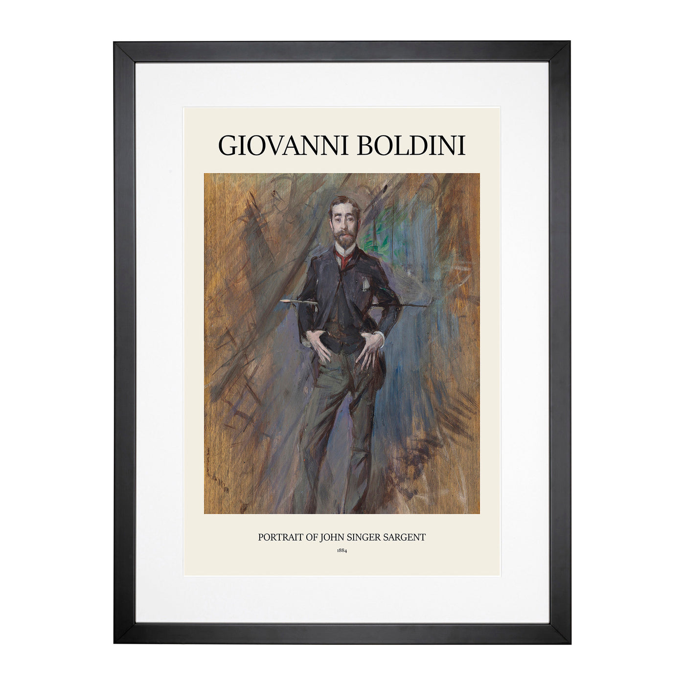 Portrait Of John Singer Sargent Print By Giovanni Boldini Framed Print Main Image