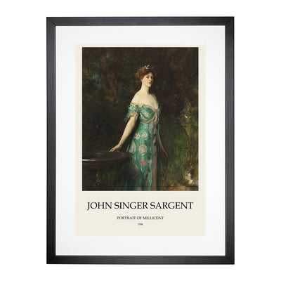 Portrait Of Millicent Leveson Print By John Singer Sargent Framed Print Main Image