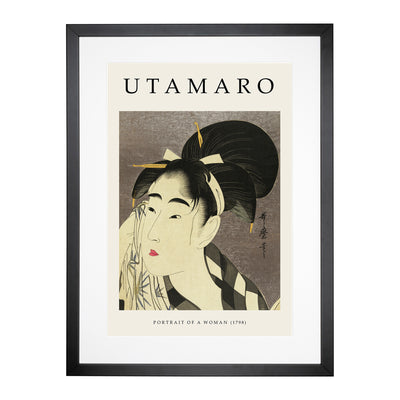 Portrait Of A Woman Print By Kitagawa Utamaro Framed Print Main Image