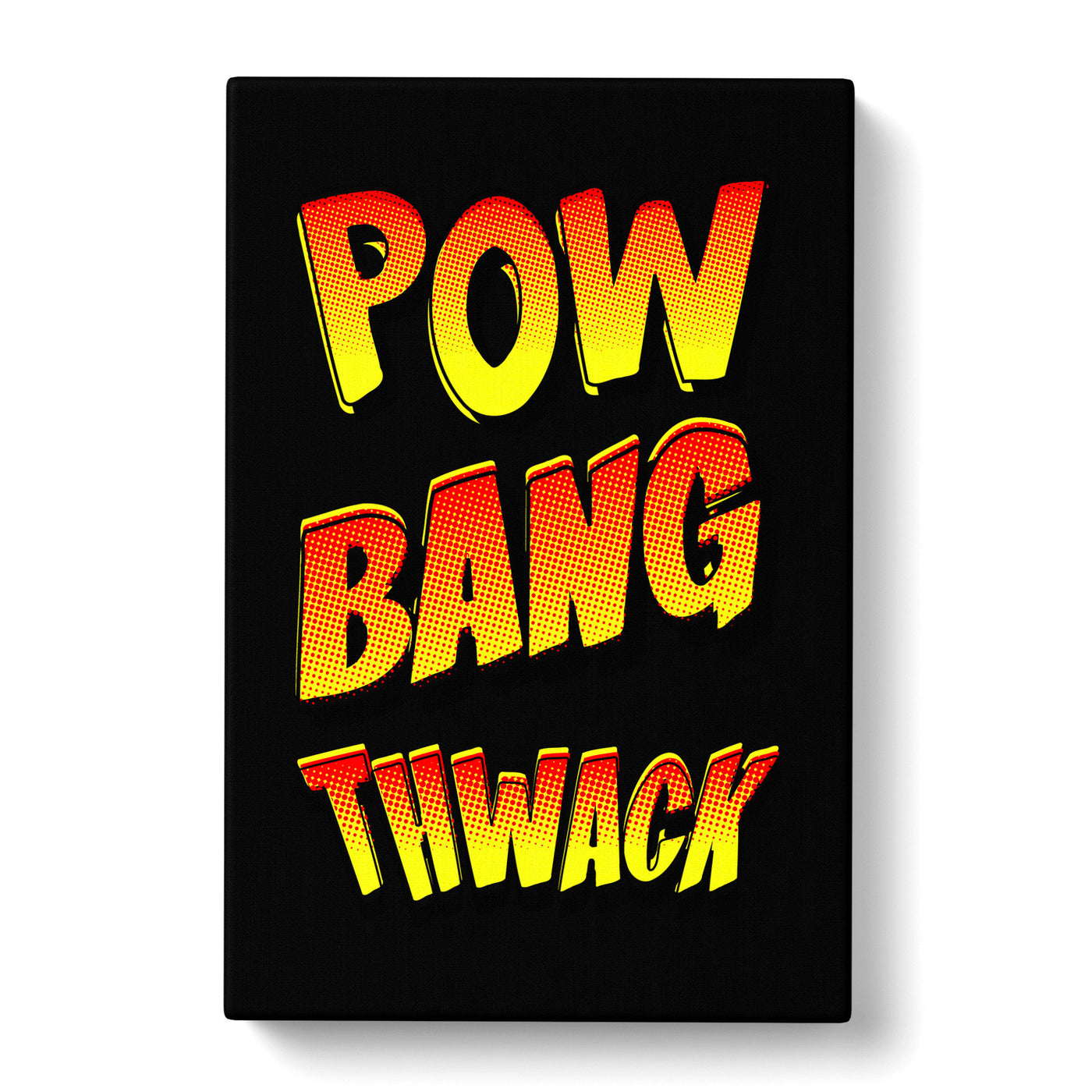 Pow Bang Thwack Typography Canvas Print Main Image