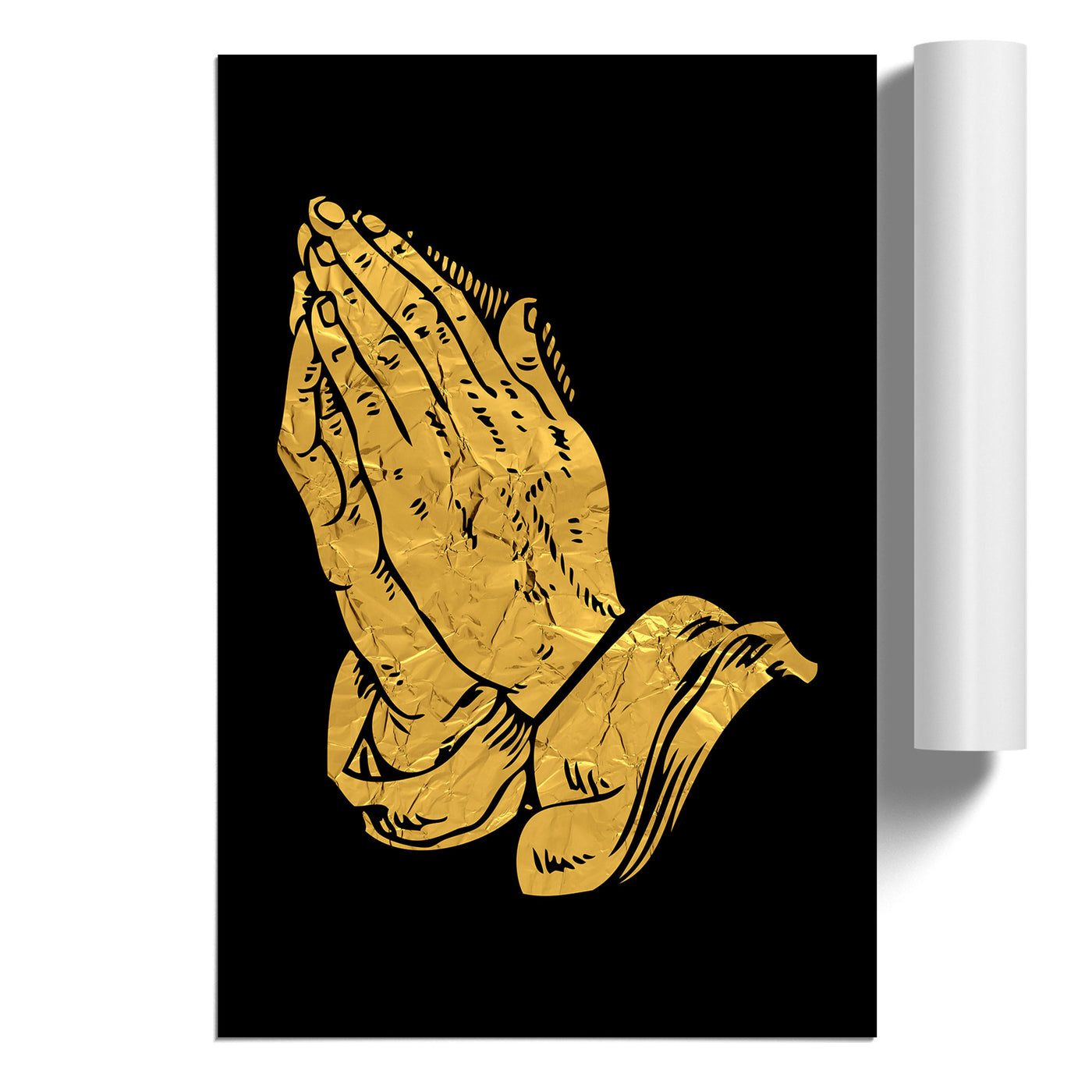 Praying Hands in Gold