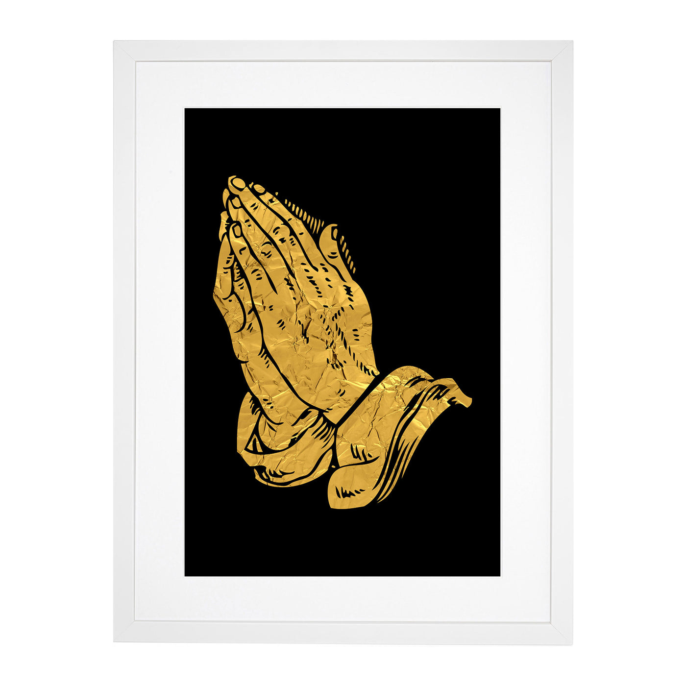 Praying Hands in Gold