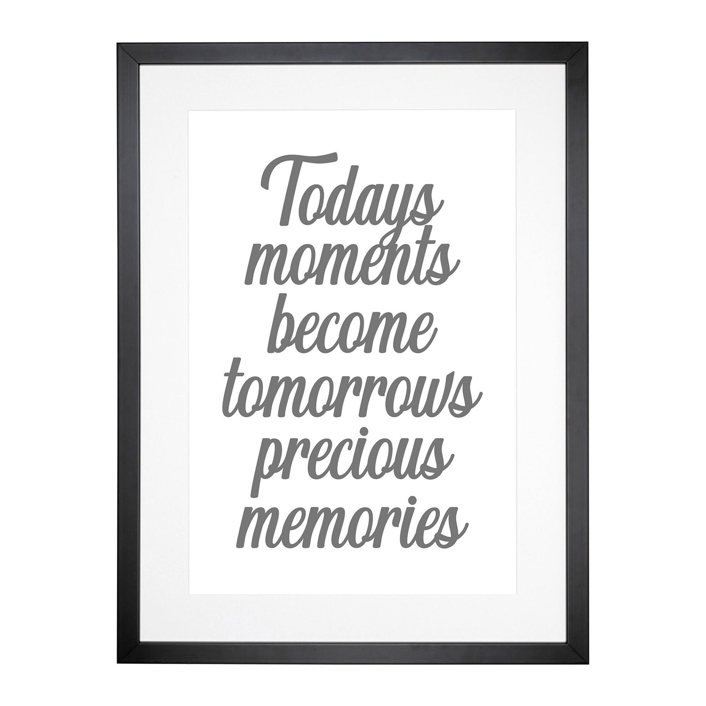 Precious Memories Typography Framed Print Main Image