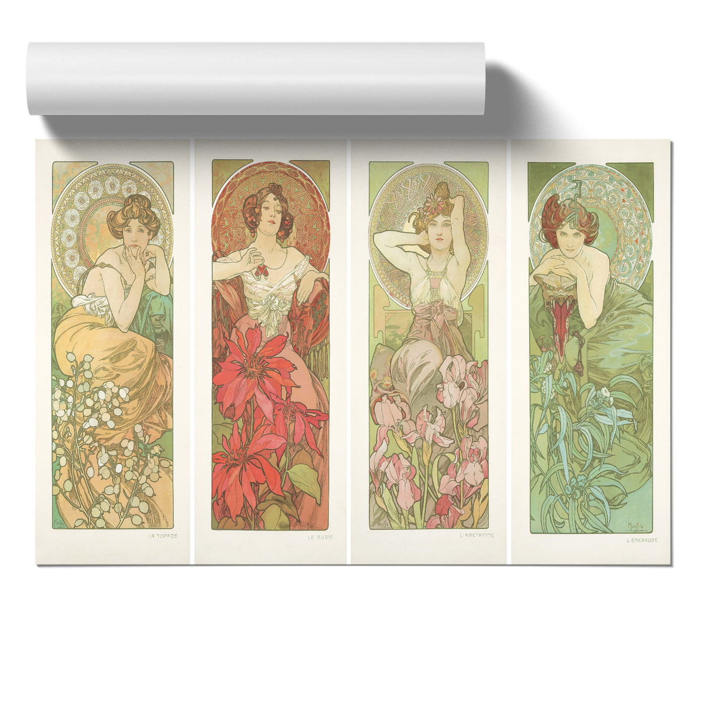 Precious Stones By Alphonse Mucha