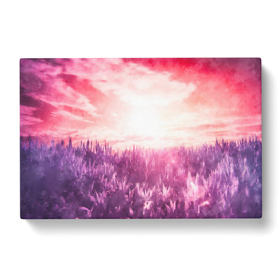 Purple Meadow Painting Canvas Print Main Image