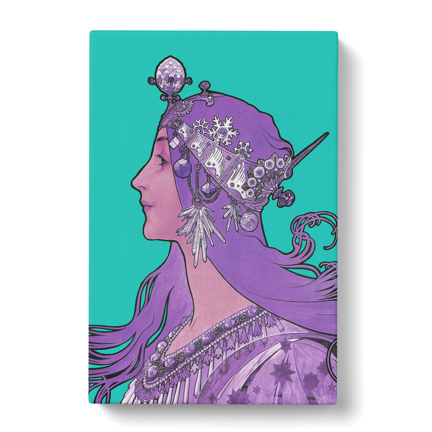 Purple Zodiac By Alphonse Mucha Canvas Print Main Image