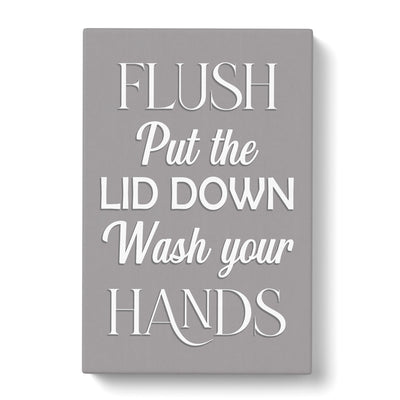 Put The Lid Down Typography Canvas Print Main Image