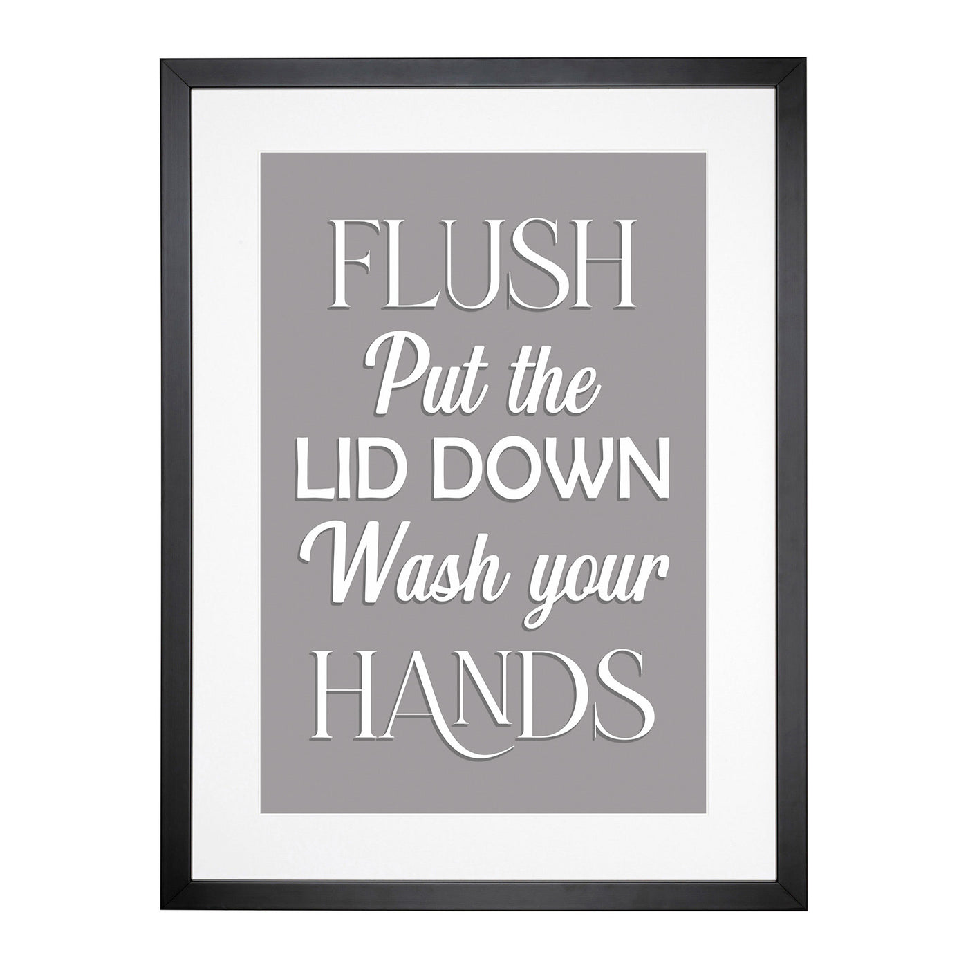 Put The Lid Down Typography Framed Print Main Image