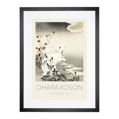 Rabbit At Full Moon Print By Ohara Koson Framed Print Main Image