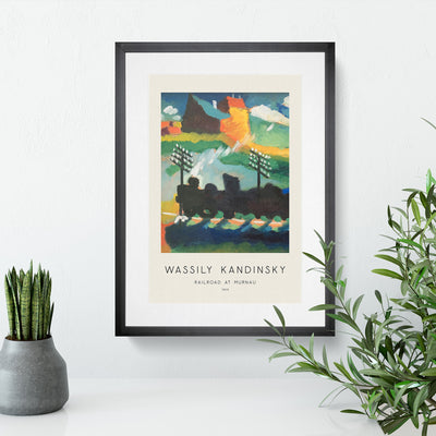 Railroad At Murnau Print By Wassily Kandinsky