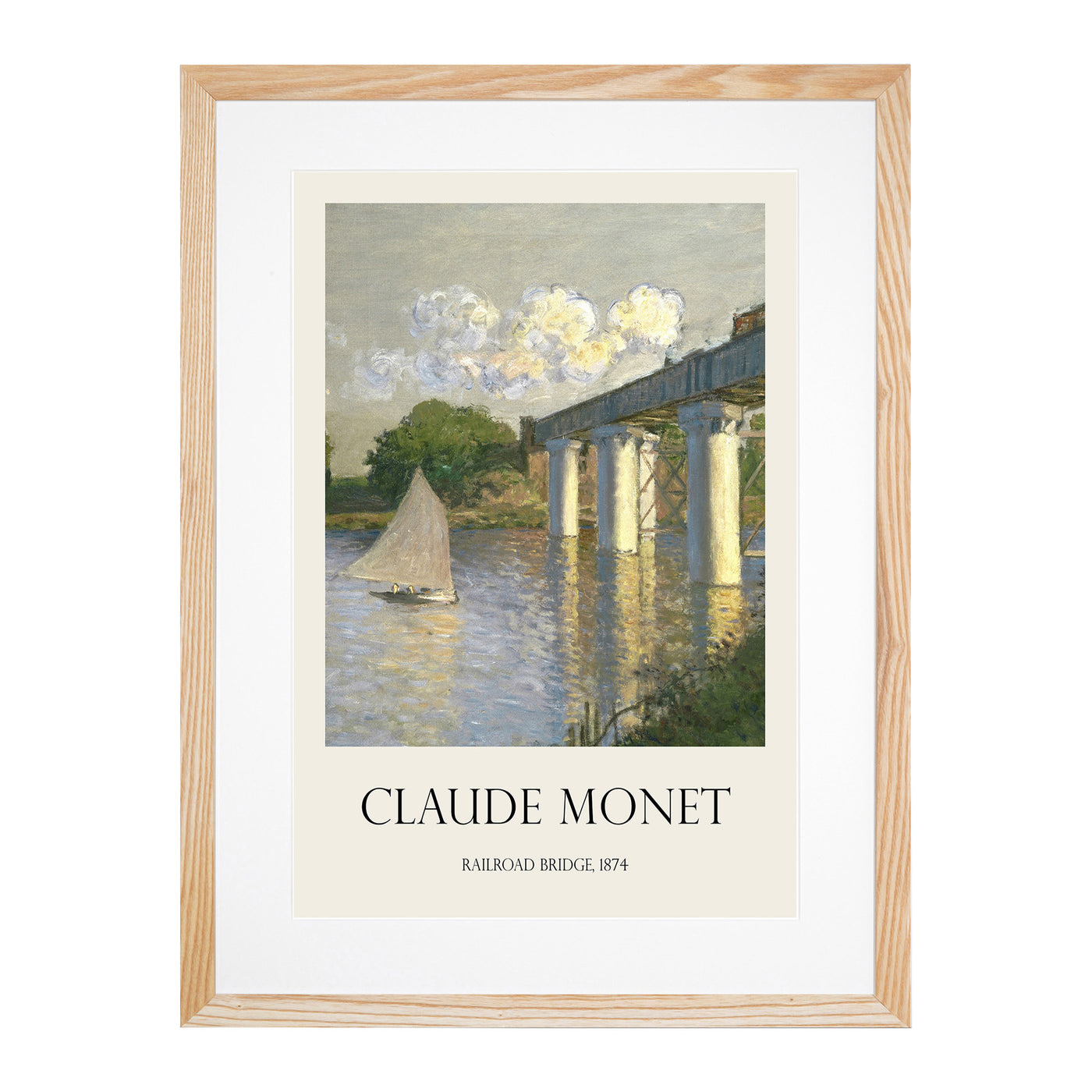 Railroad Bridge, Argenteuil Print By Claude Monet