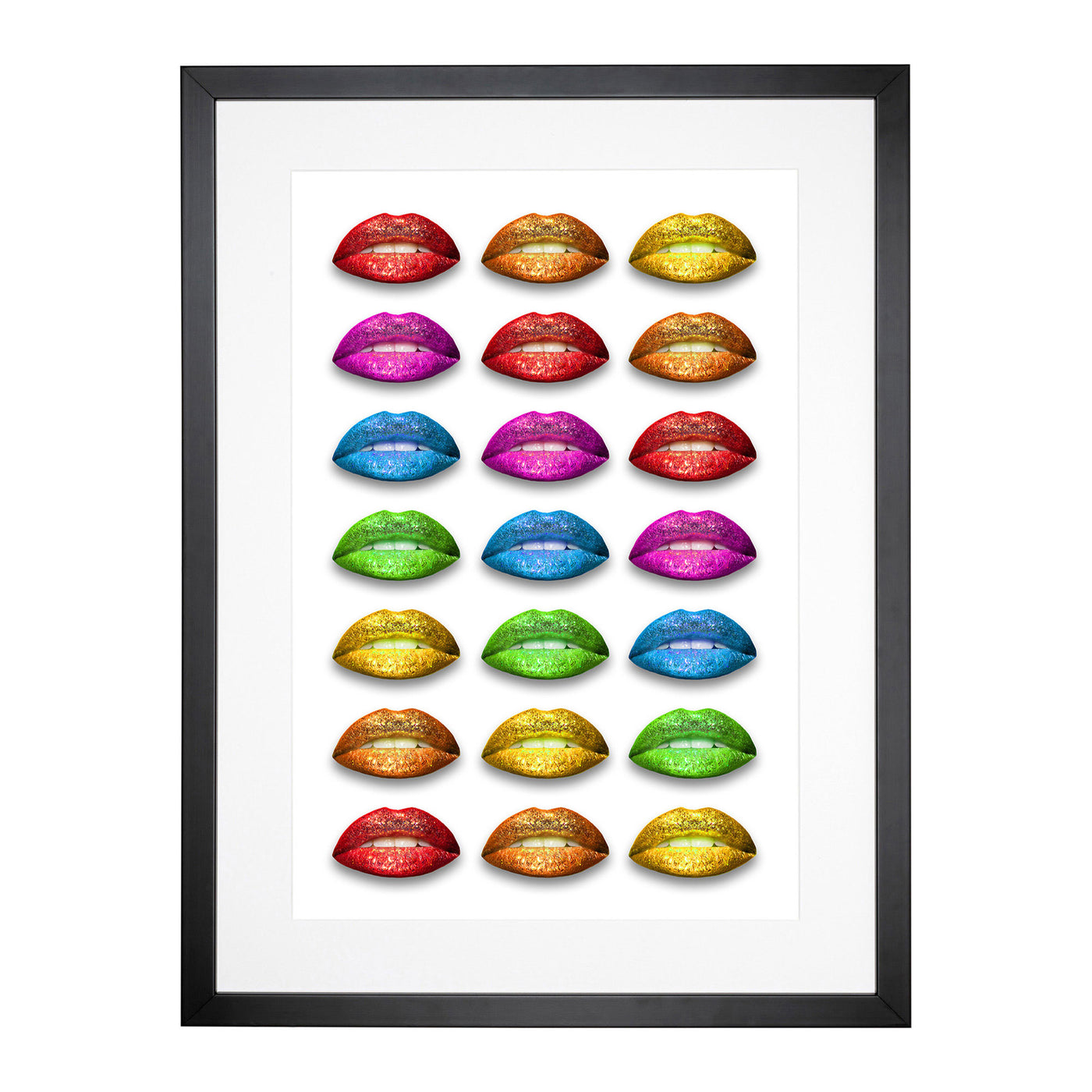 Rainbow Lips Framed Print Main Image