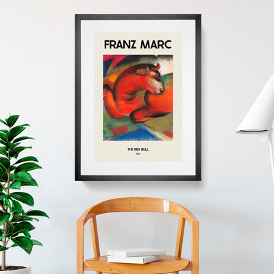 Red Bull Print By Franz Marc