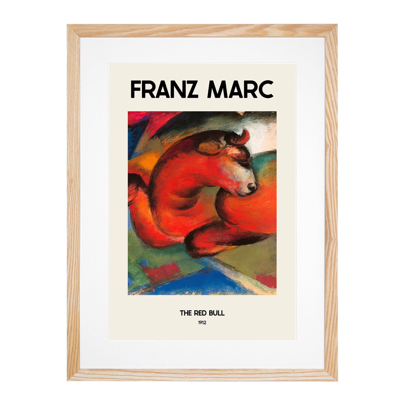 Red Bull Print By Franz Marc