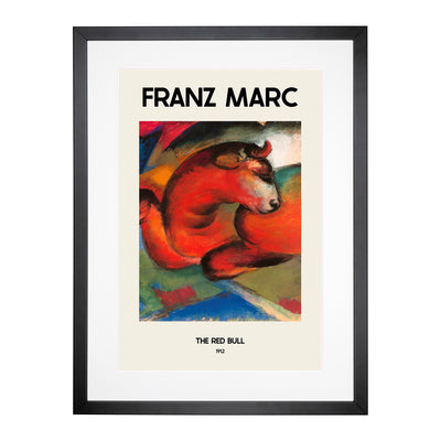 Red Bull Print By Franz Marc Framed Print Main Image