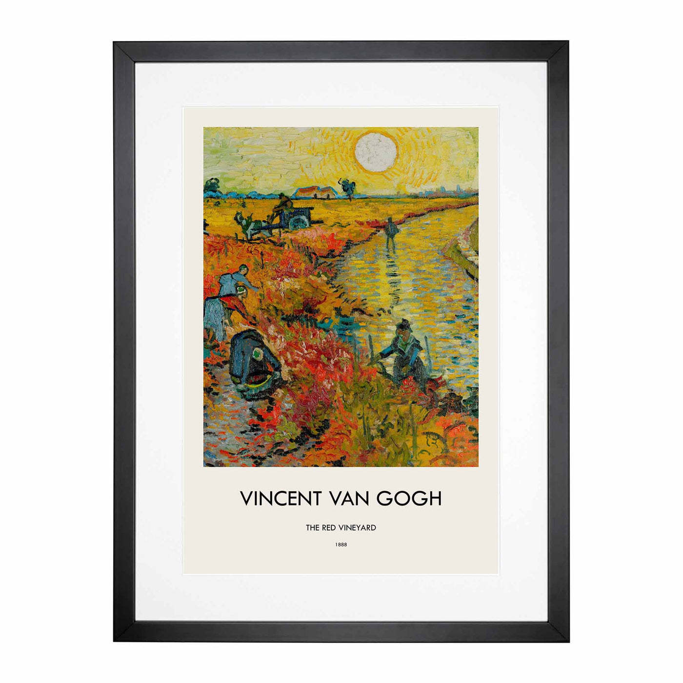 Red Vineyard At Arles Print By Vincent Van Gogh Framed Print Main Image