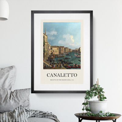 Regatta On The Grand Canal Print By Giovanni Canaletto