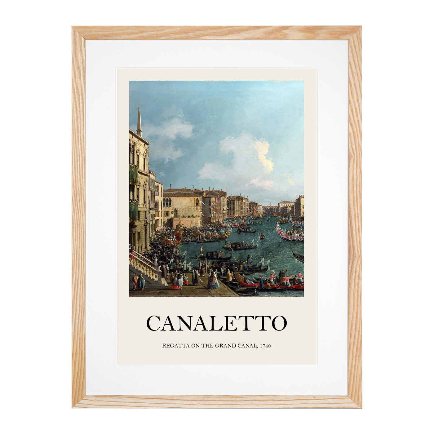 Regatta On The Grand Canal Print By Giovanni Canaletto