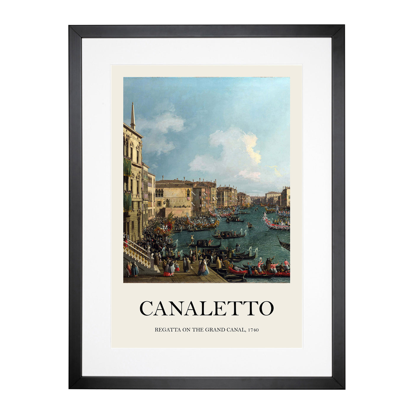 Regatta On The Grand Canal Print By Giovanni Canaletto Framed Print Main Image