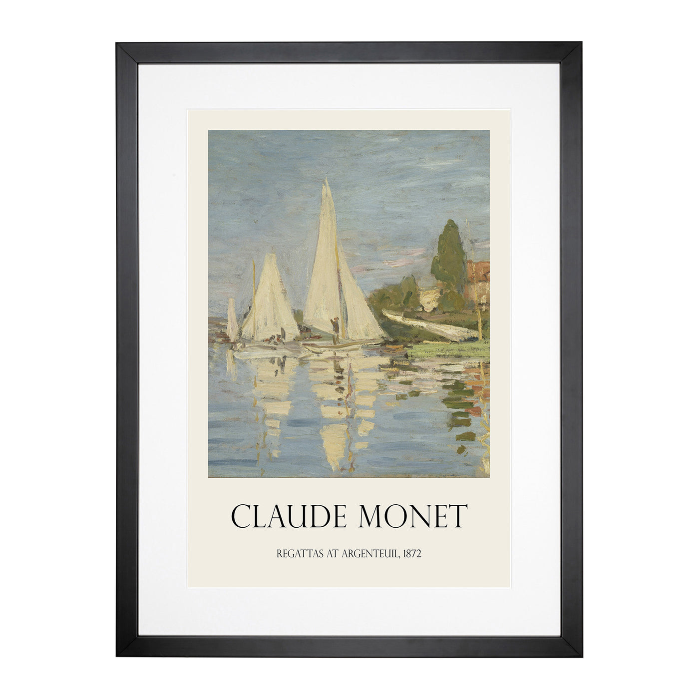 Regattas At Argenteuil Print By Claude Monet Framed Print Main Image