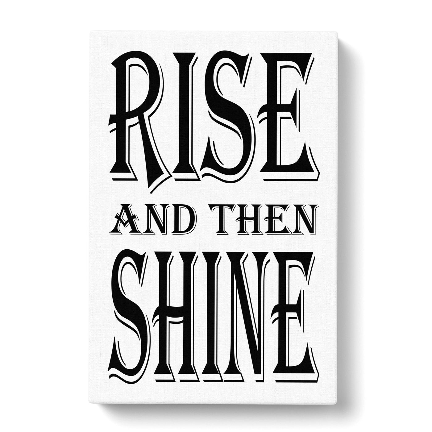 Rise And Shine Typography Canvas Print Main Image