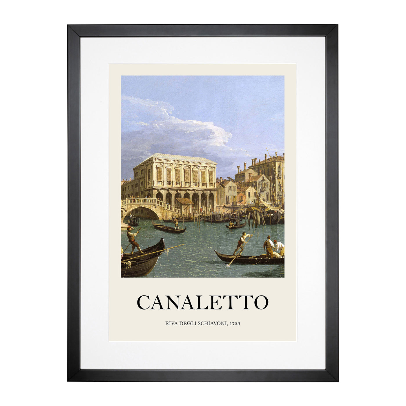 Riva Degli Schiavoni In Venice Print By Giovanni Canaletto Framed Print Main Image