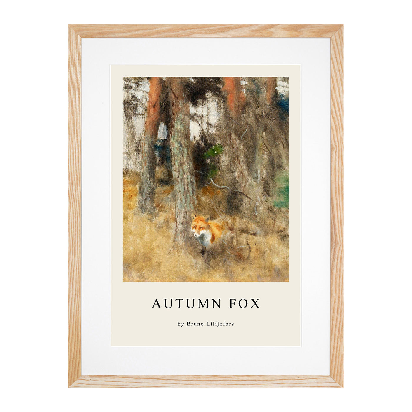 Roaming Fox Print By Bruno Liljefors