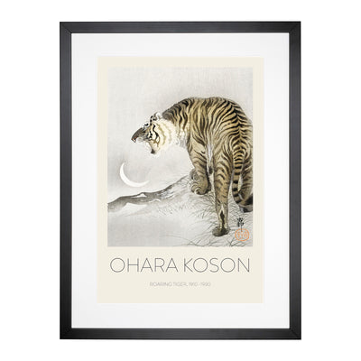 Roaring Tiger Print By Ohara Koson Framed Print Main Image