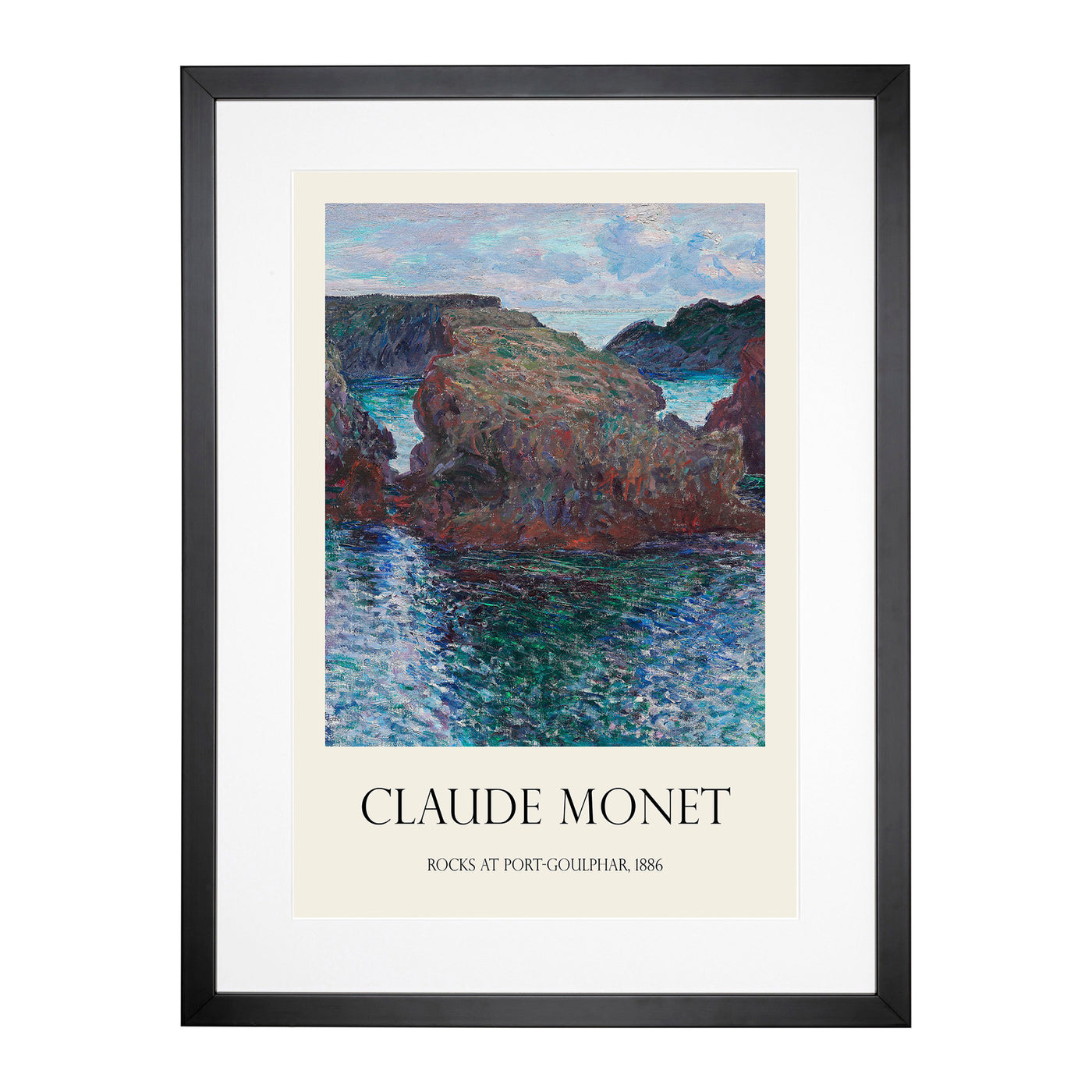 Rocks At Port Goulphar Print By Claude Monet Framed Print Main Image