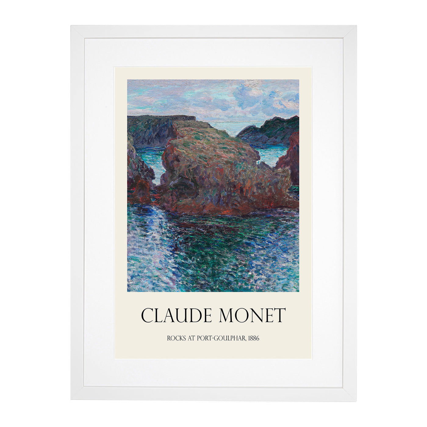 Rocks At Port Goulphar Print By Claude Monet