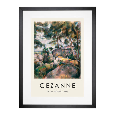 Rocks In The Forest Print By Paul Cezanne Framed Print Main Image