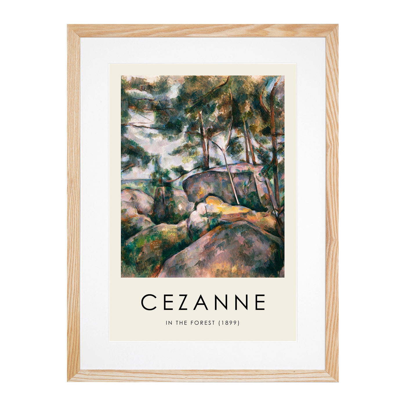 Rocks In The Forest Print By Paul Cezanne