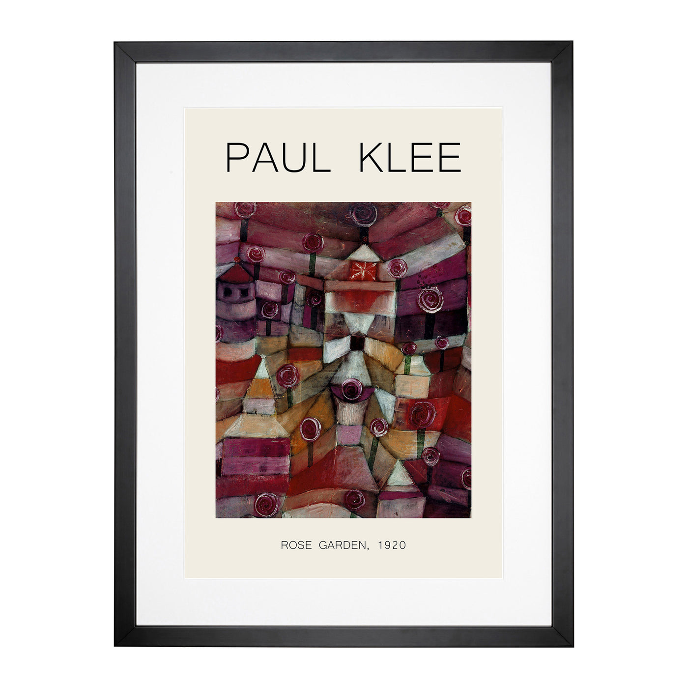 Rose Garden Print By Paul Klee Framed Print Main Image