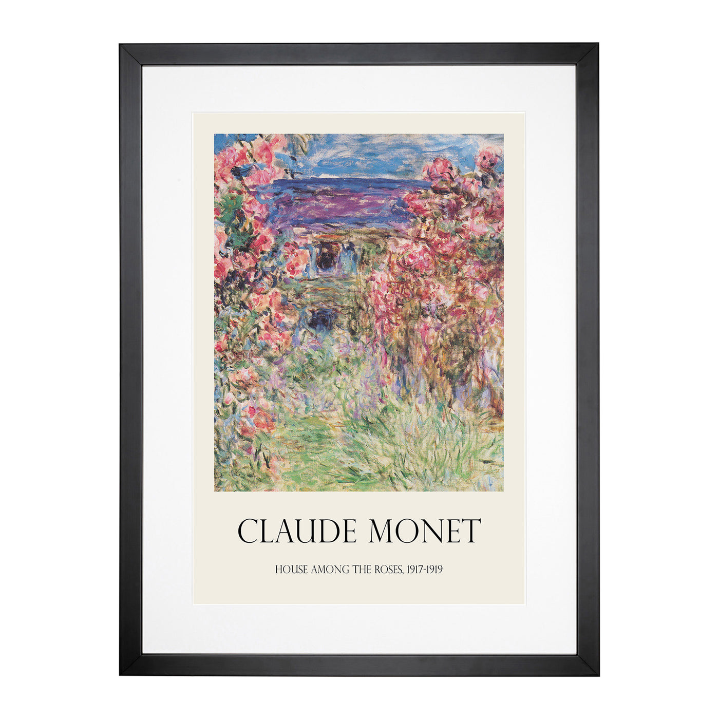 Rose House Print By Claude Monet Framed Print Main Image