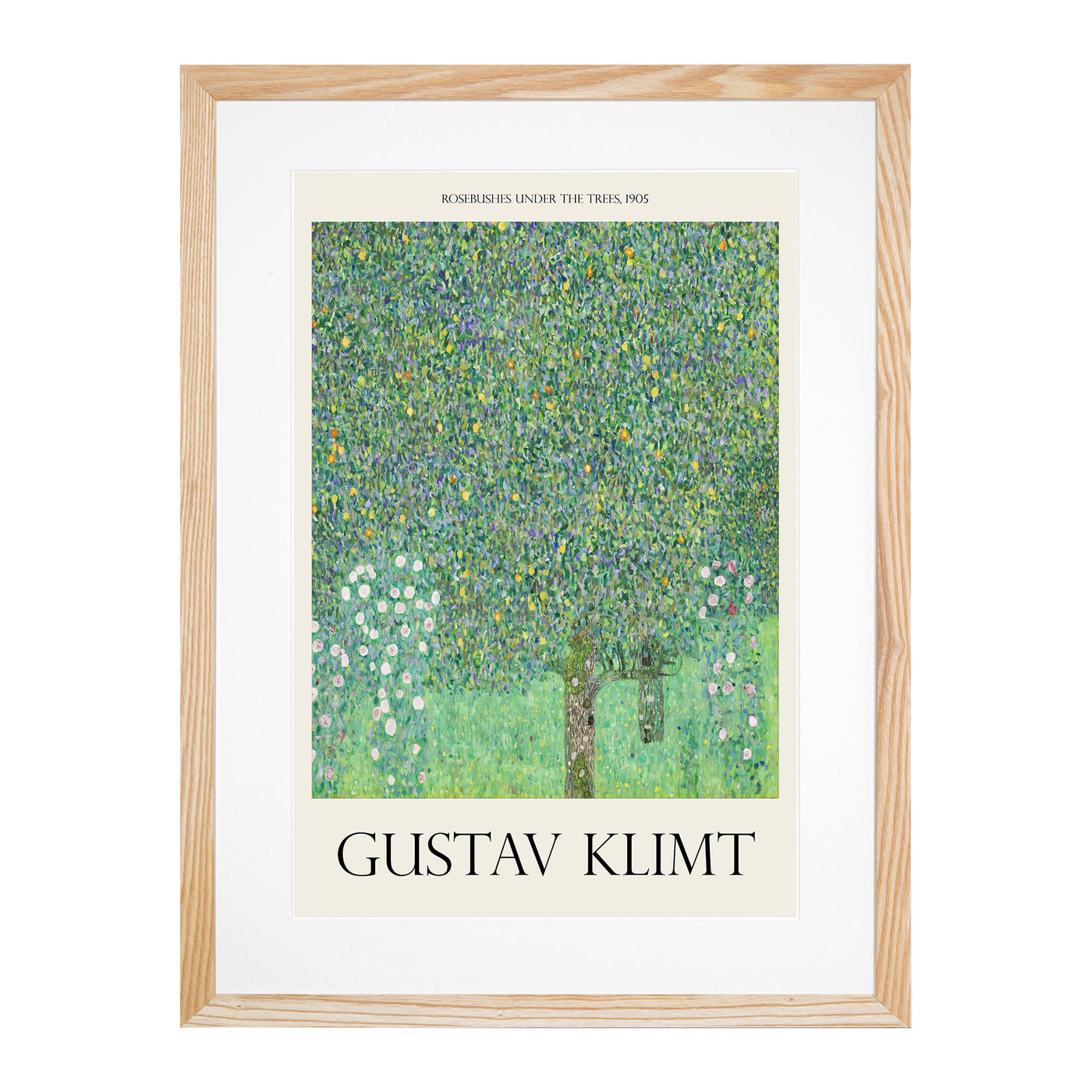 Rosebushes Under The Trees Print By Gustav Klimt