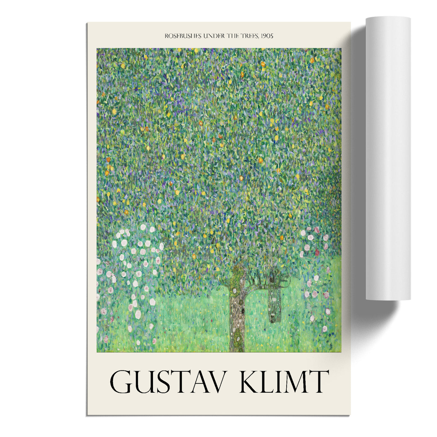 Rosebushes Under The Trees Print By Gustav Klimt