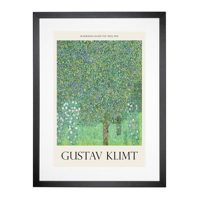 Rosebushes Under The Trees Print By Gustav Klimt Framed Print Main Image