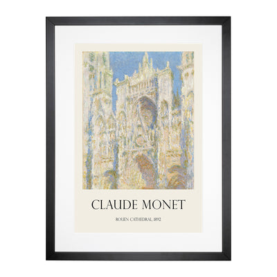 Rouen Cathedral Vol.2 Print By Claude Monet Framed Print Main Image