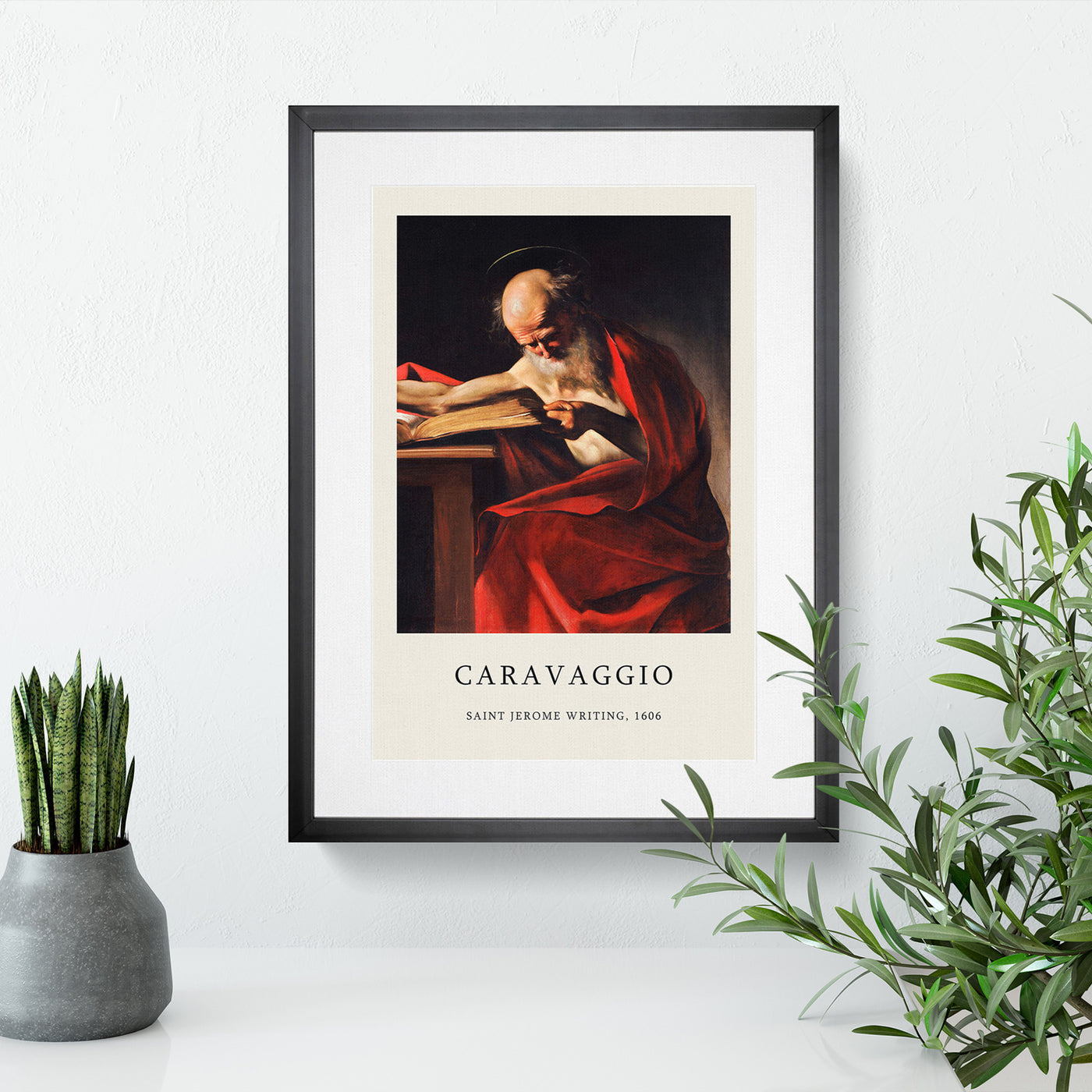 Saint Jerome Writing Print By Caravaggio