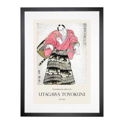 Sawamura Sojuro Iii Print By Utagawa Toyokuni Framed Print Main Image