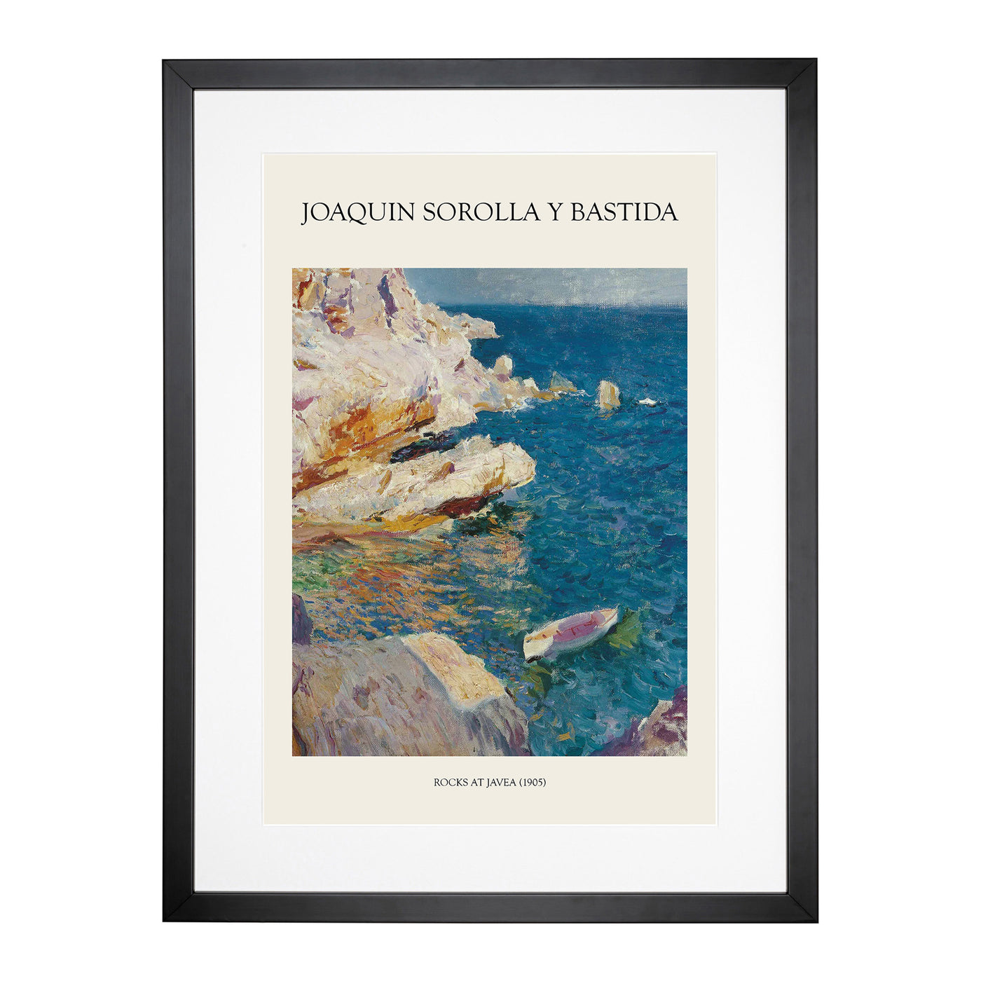 Sea Cliffs Print By Joaquin Sorolla Y Bastida Framed Print Main Image