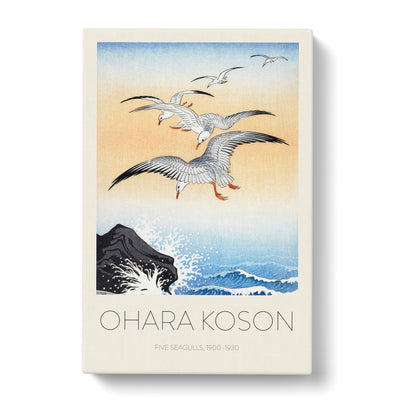 Seagulls Above The Sea Print By Ohara Koson Canvas Print Main Image