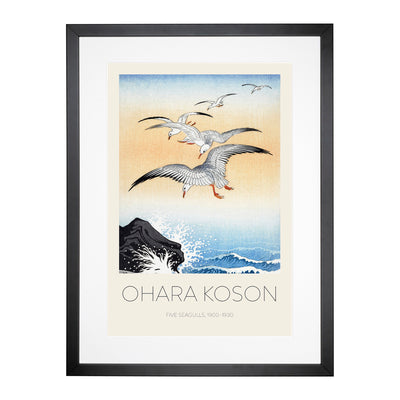 Seagulls Above The Sea Print By Ohara Koson Framed Print Main Image