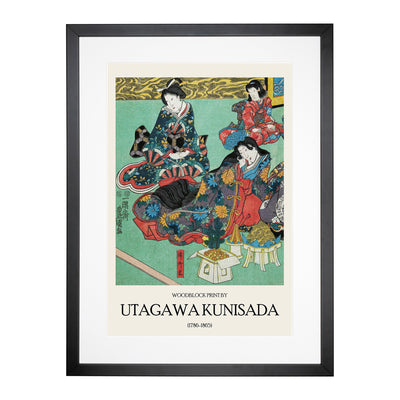Seated Girls Print By Utagawa Kunisada Framed Print Main Image