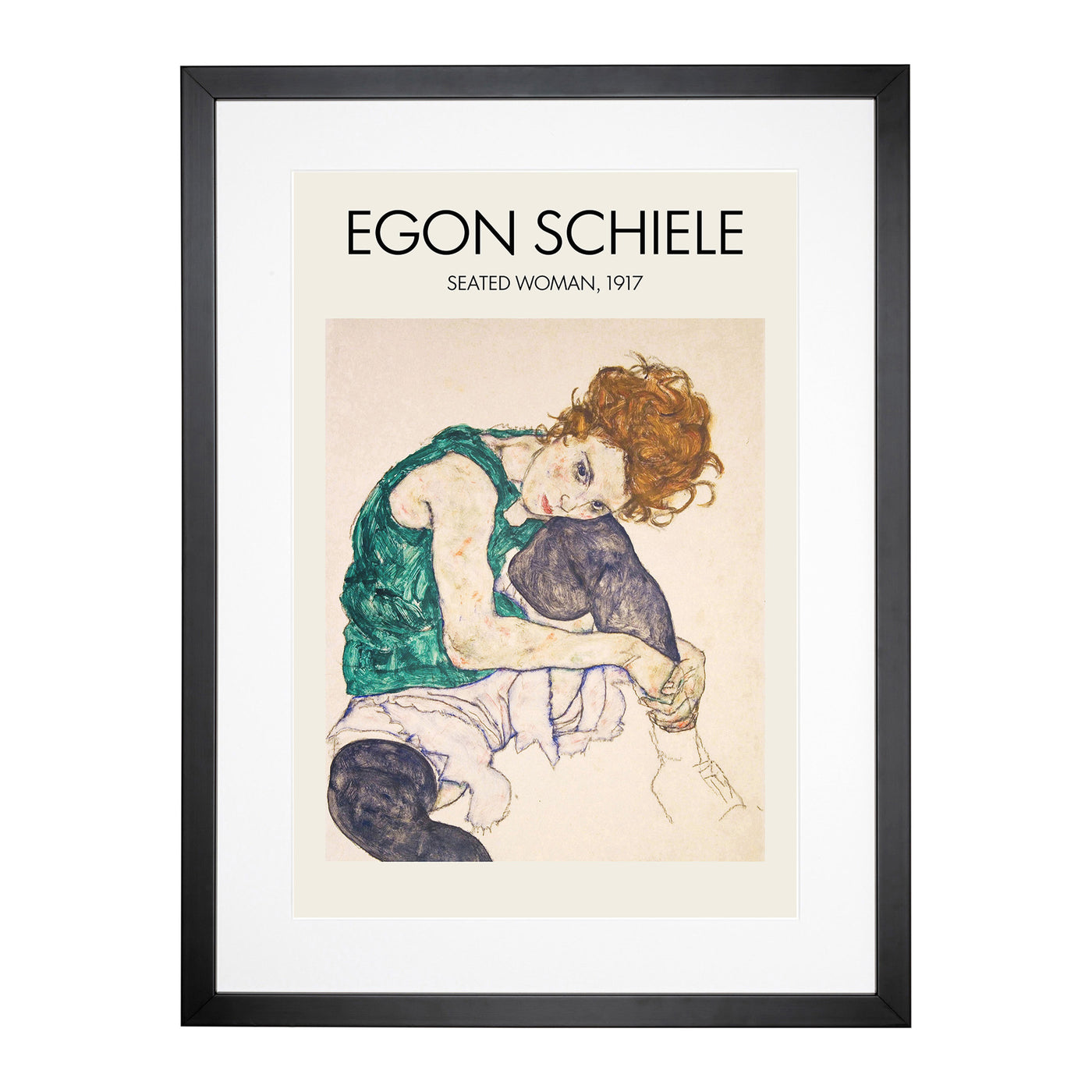 Seated Woman Vol.1 Print By Egon Schiele Framed Print Main Image