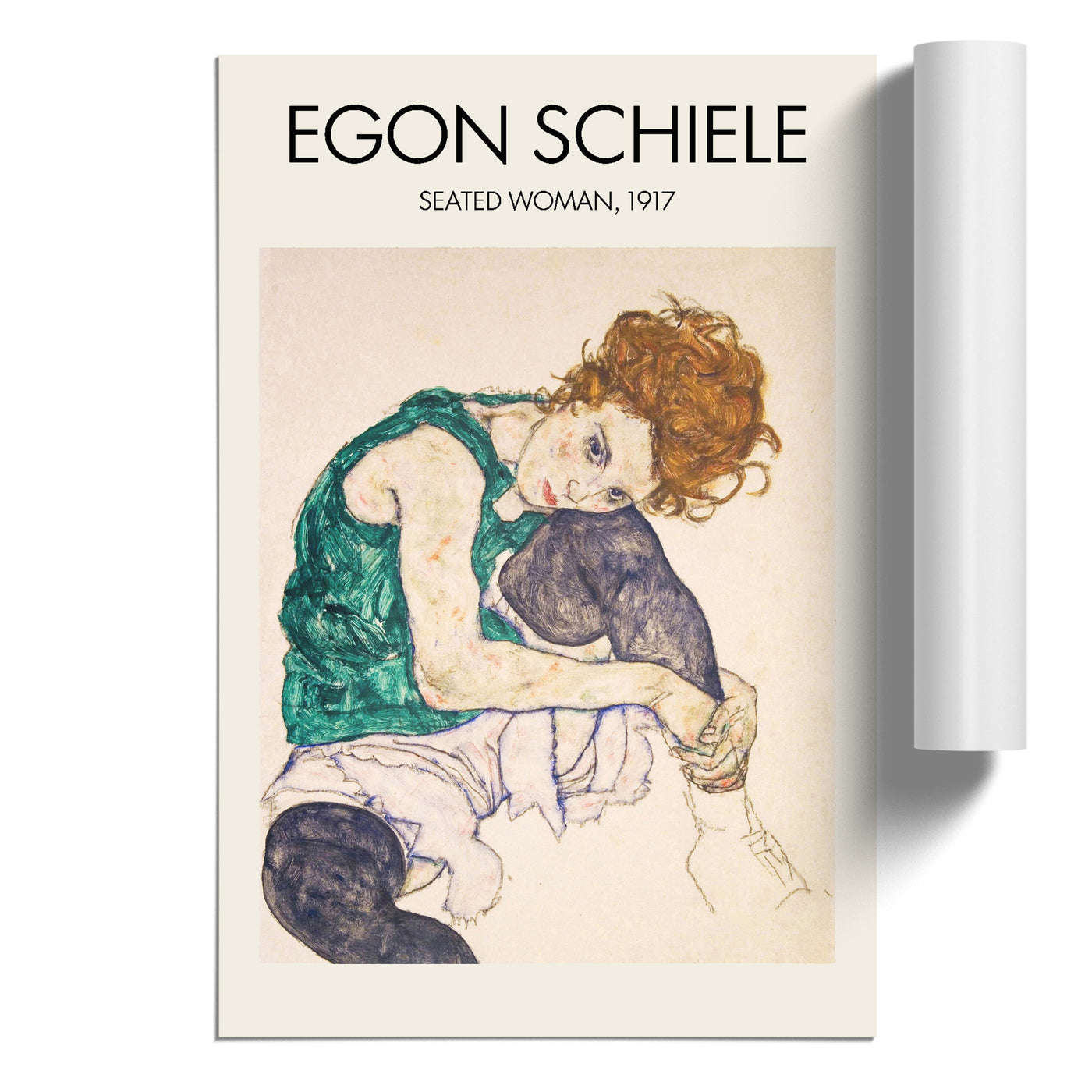 Seated Woman Vol.1 Print By Egon Schiele