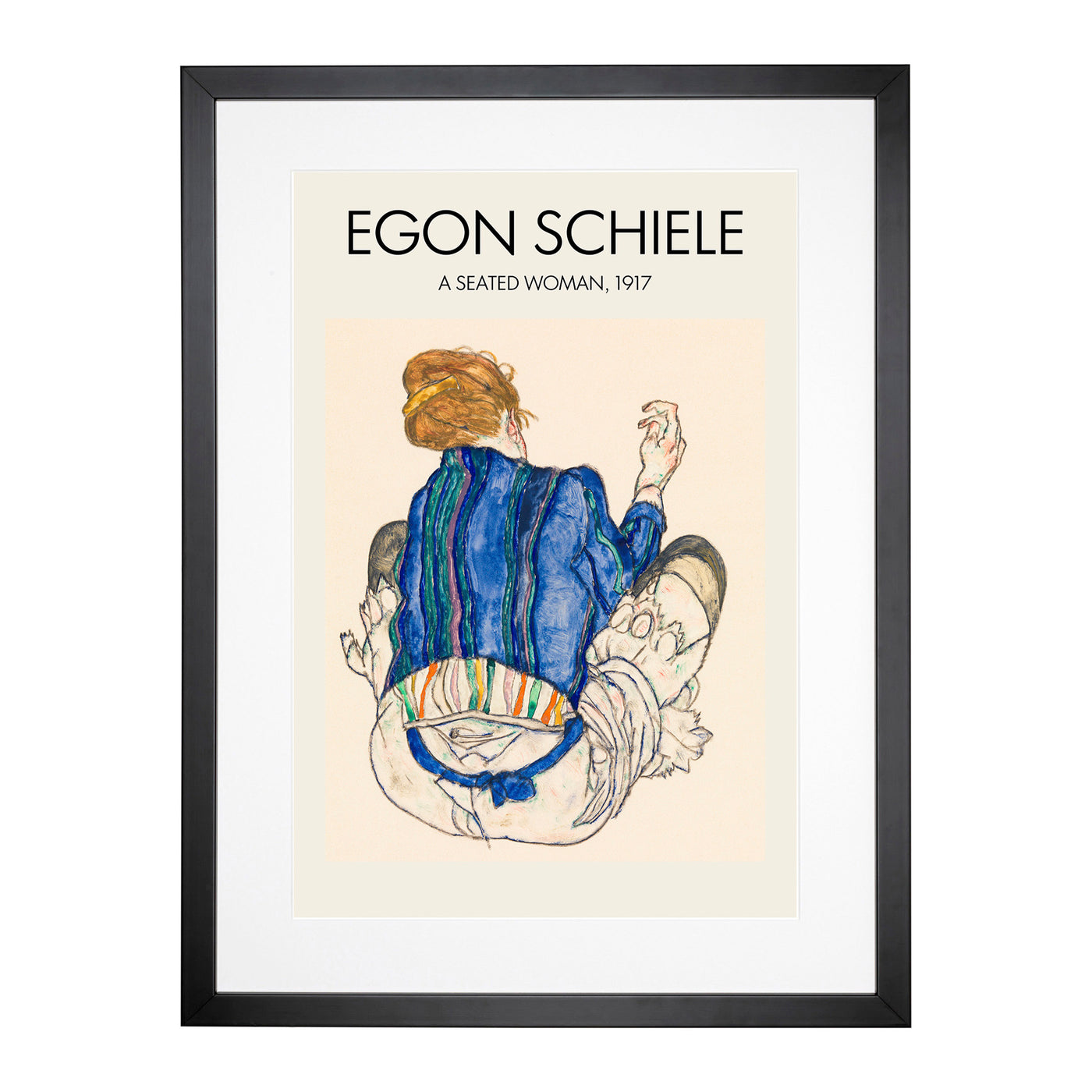 Seated Woman Vol.2 Print By Egon Schiele Framed Print Main Image