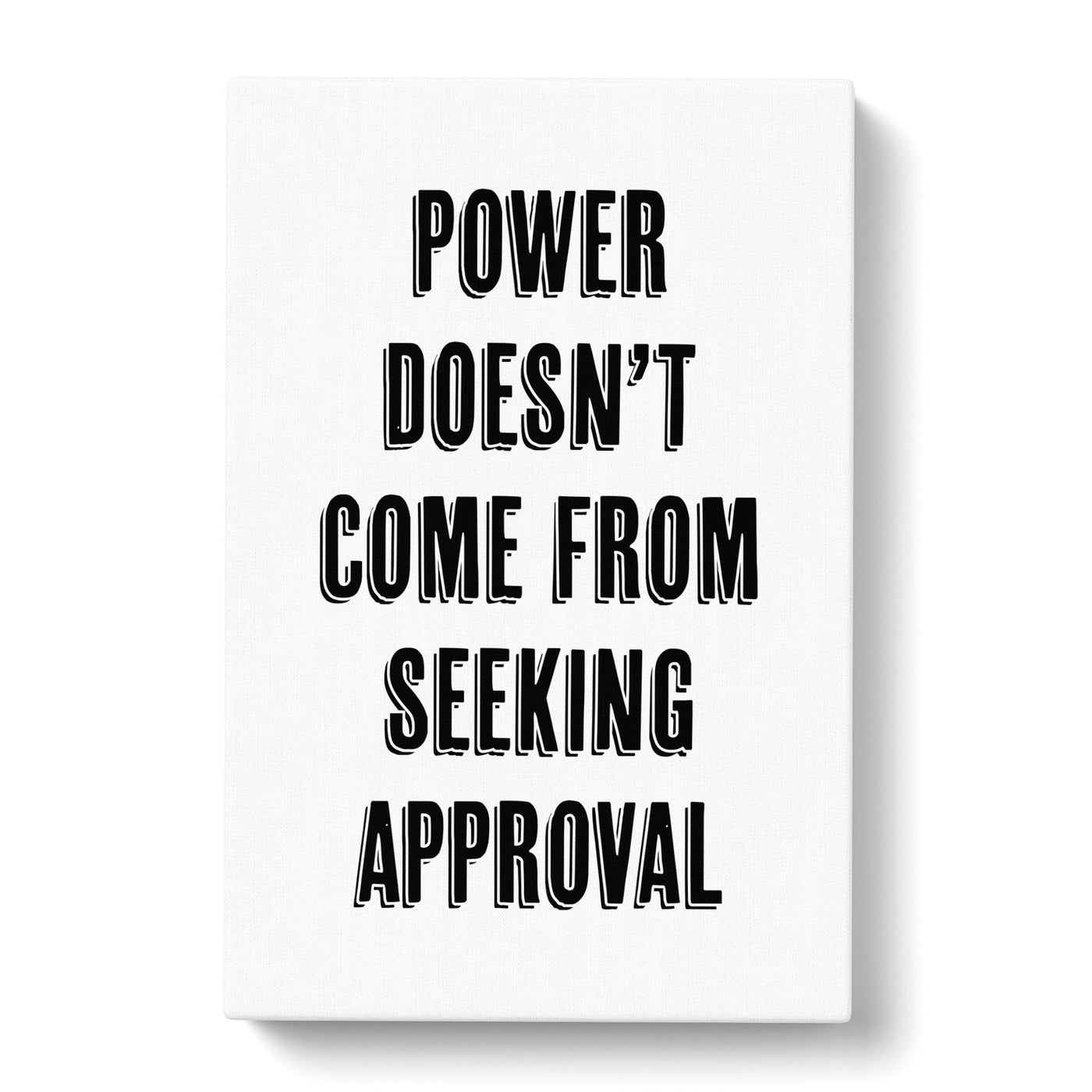 Seeking Approval Typography Canvas Print Main Image