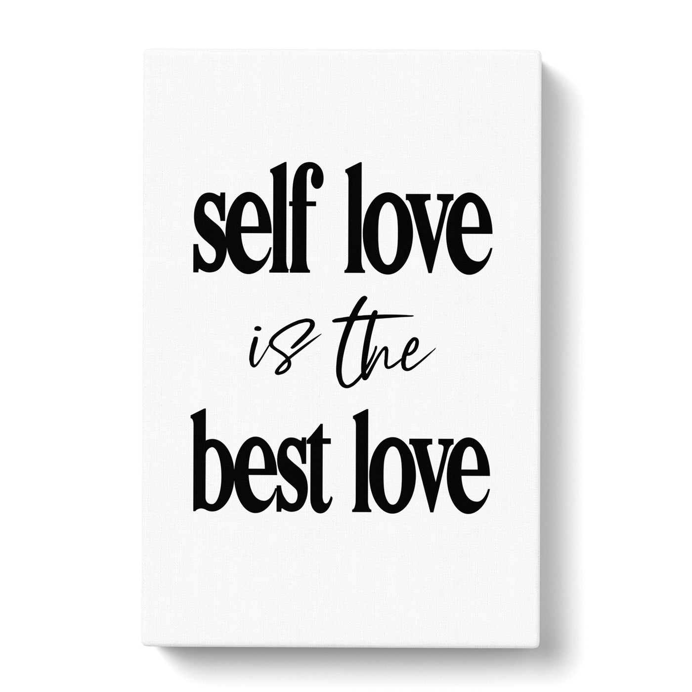 Self Love Typography Canvas Print Main Image